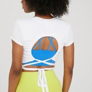 Offline by Aerie Thumbs Up Tie Back Top in White